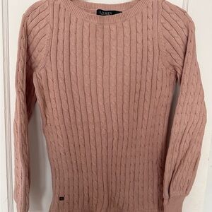 Ralph Lauren Blush Cable Knit Sweater